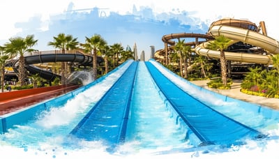 Aquaventure World Dubai newsletter illustration Aquaventure World Dubai newsletter illustration