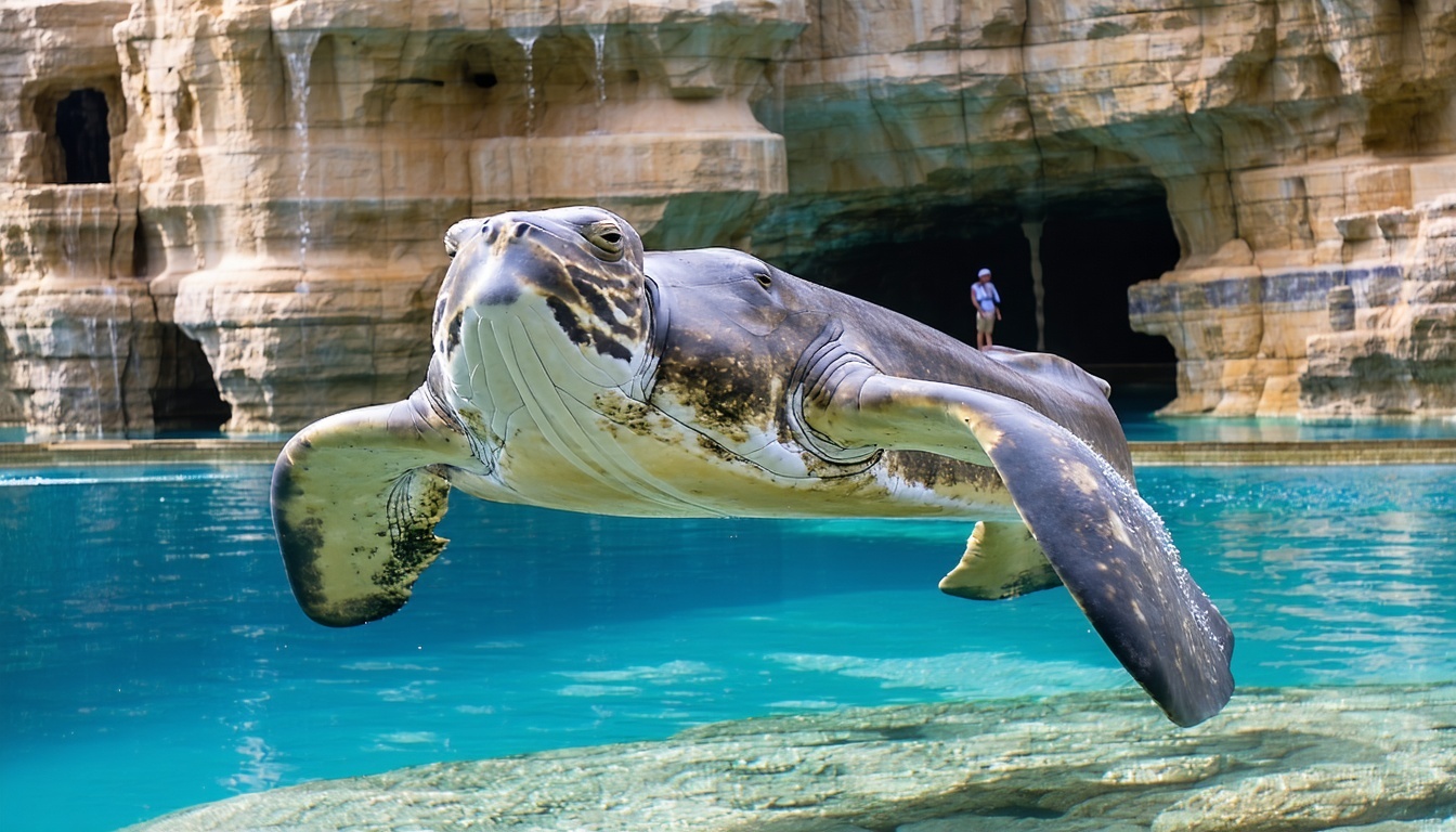 Marine animal encounters at Aquaventure World Dubai